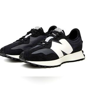 FIGS New Balance 327 Women’s Black and White Sneakers. NEW WITH BOX